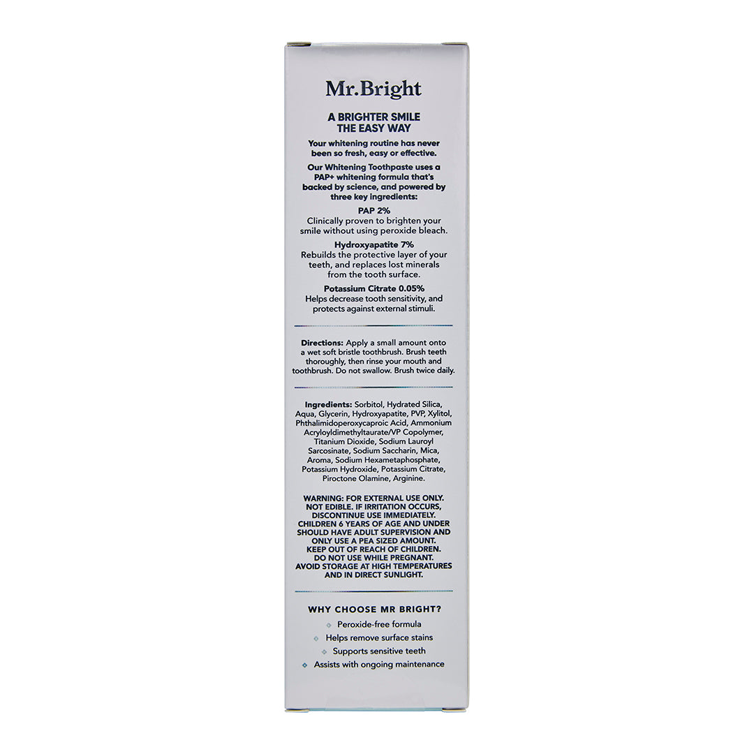 Mr Bright PAP+ Peppermint Toothpaste Tube 100g